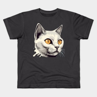 Alone Cute Cat Funny Face Kids T-Shirt